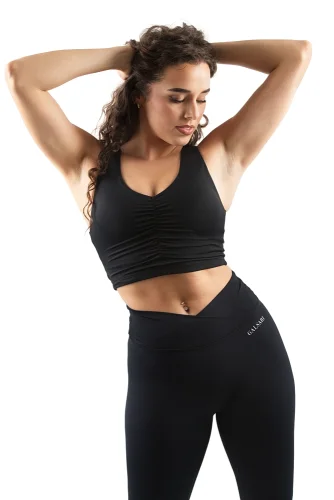 CROP TOP IDENTITY BLACK - Velikost: M