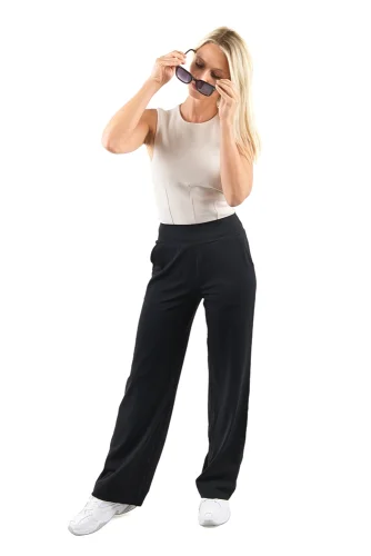 LEGÍNY COMFORT STRAIGHT BLACK (SKRÁTENÉ) - Veľkosť: XL