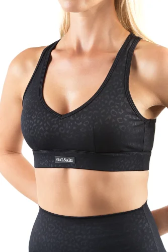 ŠPORTOVÁ PODPRSENKA LEOPARD 2.0 BLACK - Veľkosť: XL