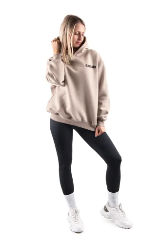 MIKINA S KAPUCŇOU GLSR OVERSIZED CAPPUCCINO - Veľkosť: L