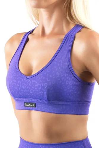 ŠPORTOVÁ PODPRSENKA LEOPARD 2.0 PURPLE BLUE - Veľkosť: M
