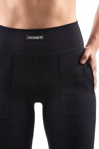 LEGÍNY FLARE BLACK (PRODLOUŽENÉ) - Veľkosť: XL