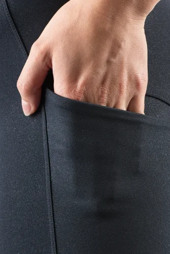 LEGÍNY ELITE GLITTER BLACK - Veľkosť: XS