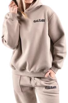 MIKINA S KAPUCŇOU GLSR OVERSIZED CAPPUCCINO