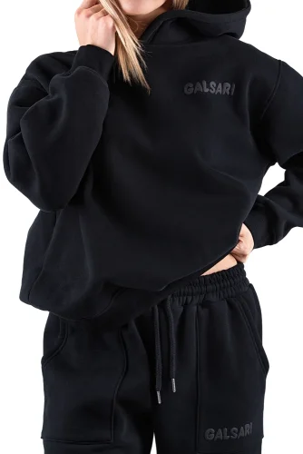 MIKINA S KAPUCŇOU GLSR OVERSIZED BLACK - Veľkosť: XL
