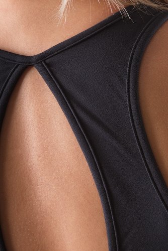 ŠPORTOVÁ PODPRSENKA BRAND BLACK - Veľkosť: L