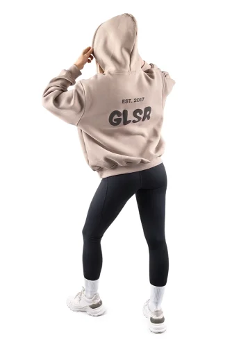 MIKINA S KAPUCŇOU GLSR OVERSIZED CAPPUCCINO - Veľkosť: L