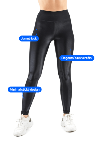LEGÍNY SHINY 2.0 BLACK - Veľkosť: XS