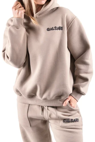 MIKINA S KAPUCŇOU GLSR OVERSIZED CAPPUCCINO - Veľkosť: L
