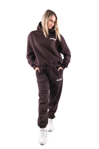 MIKINA S KAPUCÍ GLSR OVERSIZED DARK BROWN_3