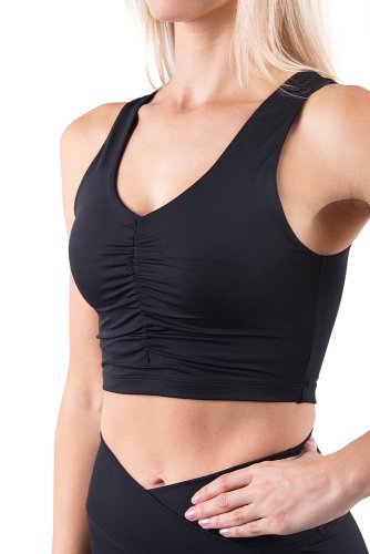 CROP TOP IDENTITY BLACK - Veľkosť: L