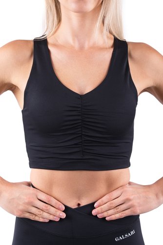 CROP TOP IDENTITY BLACK - Veľkosť: L